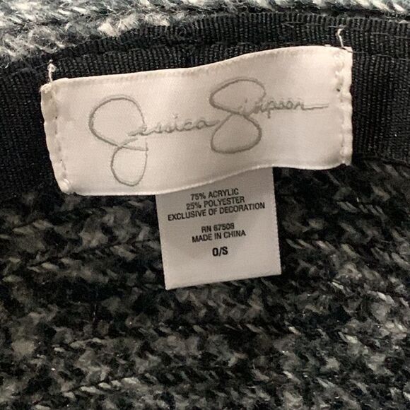NEW Gray/Black Jessica Simpson wide rim Hat 4.25” Rim - Picture 12 of 12